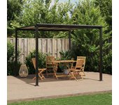 Cenador de jardín vidaxl antracita 3x3 m aluminio