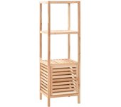 Vidaxl mueble de almacenaje baño madera maciza nogal 39,5x35,5x123 cm