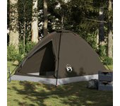 Tienda de campaña tipo cúpula impermeable marrón para 4 personas