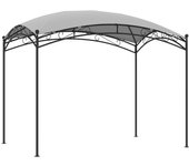 Cenador para jardín outsunny metal, poliéster gris 290x194.5x256 cm
