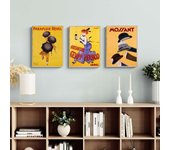 Lote de 3 carteles vintage (impresiones en papel, 40x30 cm, sin marco): carteles vintage iv