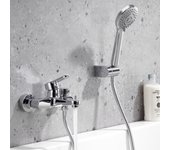 Lovhaus grifo de bañera con 3 tipos de chorro, grifo monomando para bañera con manguera y soporte de pared