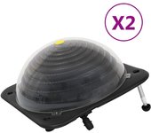 Maison exclusive - calentadores solares de piscina 2 pzas hdpe aluminio 75x75x36cm