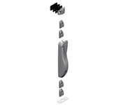 Crémone bombero + 2 varillas blanco 1,25m - la croisee ds - ds6887-036+ds7231-036