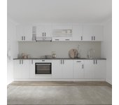 Conjunto cocina haaus karo v32, blanco, encimera thermo 28 mm, l 340 cm