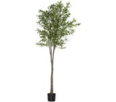 Tectake árbol de olivo artificial oleand, con textura realista