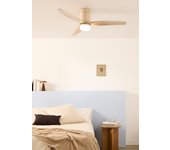 Windcalm dc - función verano/invierno - ventilador de techo 40w silencioso ø132 cm con luz y mando a distancia