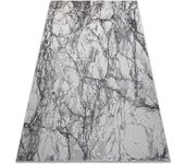 Alfombra noble moderna 9962 65 mármol, roca - structural dos niveles de vellón crema / gris 120x170 cm