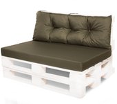 Cojín para palets 120x80x40cm, cojín de jardín verde, cojín de jardín plano, conjunto de cojines para jardín, cojín de jardín para banco