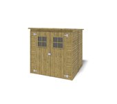 Caseta de jardín de madera 3,42 m2 - 1,90x1,80 m - 12,5 mm - impregnada - dom10 - altanka