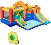 Castillo inflable outsunny tela oxford y poliéster multicolor 380x370x230 cm