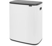 Cubo de basura brabantia bo touch-bin blanco 2x30l