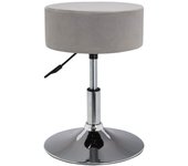 Taburete silla regulable en altura en tejido terciopelo gris tabo09052