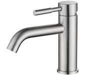 Grifo de baño, grifo monomando para lavabo en acabado cromado con un mango para el lavabo del baño, wc de visitas