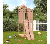 Casita de juegos douglas con muro de escalada de madera maciza