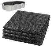 Vounot® cubierta solar piscina rectangular 700x400cm, negro
