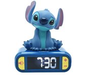 Reloj despertador digital con luz nocturna 3d stitch y efectos de sonido.