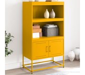 Vidaxl aparador de acero amarillo mostaza 68,5x38,5x123,5 cm