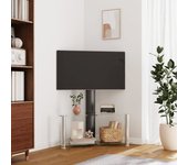 Maison exclusive - mueble tv esquina 2 niveles para 32-70 pulgadas negro plateado