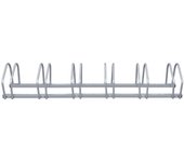 Rack familiar en bicicletas de almacenamiento de pared de acero de acero galvanizado bicicletas de montaña, plata 6 bicicletas