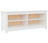 Banco para zapatos botas cómoda estante mueble de entrada almacenamiento 110 x 38 x 45,5 cm madera maciza 02_0022887
