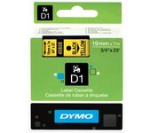 Dymo d1 estándar - negro sobre amarillo - 19 mm
