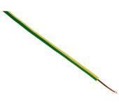 Cable de alimentación eléctrica h07v-u 1,5mm² - amarillo y verde - 25m - zenitech