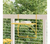 Mesa de balcón vidaxl mostaza metal mediana plegable mesa de patio