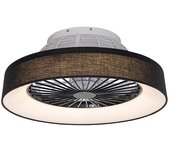 Ventilador de techo sin aspas pequeno negro 47cm con led regulable y mando a distancia - emily - para el salón