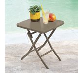 Hespéride - mesa auxiliar de jardín cuadrada greensboro tonka - 40 x 40 cm