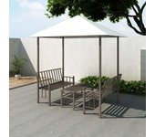 Maison exclusive - pérgola de jardín con mesa y bancos 2,5x1,5x2,4 m