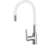 Monomando fregadera silicona blanco artic