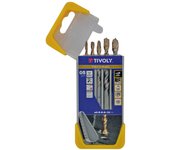 Caja de 5 brocas graduadas tecnicas para hormigon, diam.4 a 10 mm tivoly 10960470034