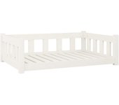 Cesta para cama para perros cómodo sofá 95,5 x 65,5 x 28 cm madera maciza de pino blanco 02_0043034