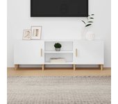 Mueble para tv madera contrachapada blanco 150x30x50 cm