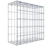 Gabión para montar con dimensiones 50 cm x 50 cm x 20 cm (l x a x p), malla 5 x 10 cm, anillo en c,. atenc.: falta una reja - diámetro del cable ...