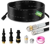 Manguera de extensión de repuesto para hidrolavadora de 10 m, conector flexible hembra m22 para conexión estándar m22 de karcher.