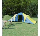 Tienda de campaña 6 personas azul y amarillo v9320 unico / azul
