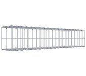 Gabión para montar con dimensiones 100 cm x 20 cm x 20 cm (l x a x p), malla 5 x 10 cm, anillo en c,. atenc.: falta una reja - diámetro del cable...
