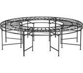Banco de jardín mobiliario de exterior terraza circular árbol torre diámetro 160 cm acero negro 02_0011120