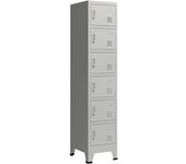 Armario de oficina mueble de almacenamiento para oficina taller dormitorio acero metálico con 6 puertas d 03_0006350