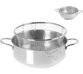 Freidora de acero inoxidable home cm24 con cesta cm23