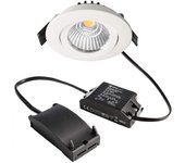 Dione moderno foco ajustable redondo spot led cob 8w luz regulable empotrable slim techo campana de cocina tienda vitrinas 230v - blanco 3000k