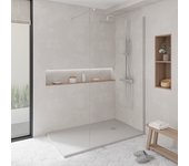Koes - plato de ducha de resina modelo nilo – 80x140 – azul bruma ral 7035