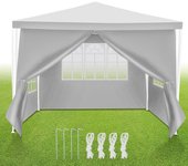 Carpa pabellón polyéthylène tubes en acier - carpa de lujo en polietileno y tubos de acero, práctica carpa de jardín 3x3m blanca