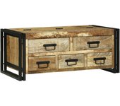 Vidaxl mesa de café 90x50x38 cm madera maciza de mango rugoso