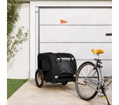Remolque de bicicleta para mascotas negro vidaxl