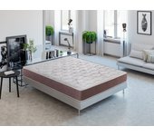 Colchón viscoelástico royal sleep dormant plus, 22 cm, antiácaros, hilo de plata, firmeza alta, 90x190