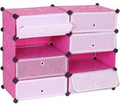Zapatero zapatero 8 compartimentos 73x92x36cm plástico rosa 04_0001464