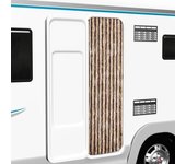 Vidaxl cortina mosquitera de chenilla beige y marrón claro 56x185 cm
